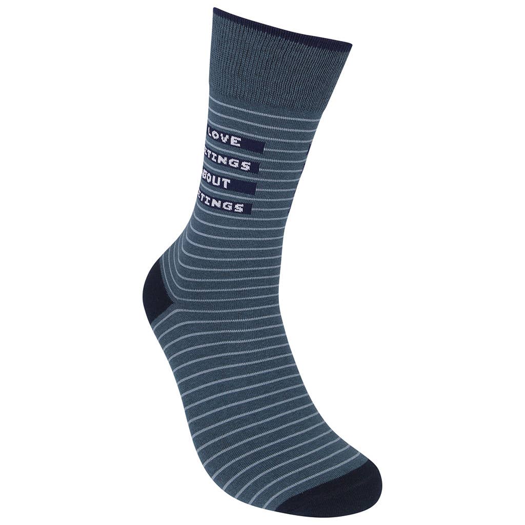 I Love Meetings About Meetings Socks | Funny Unisex Socks - HER Home Design Boutique